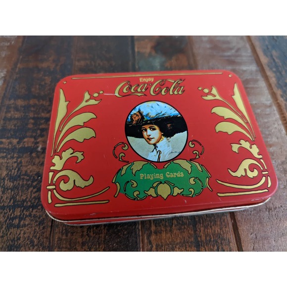 Coca Cola Playing Cards in Tin - Picture 1 of 7